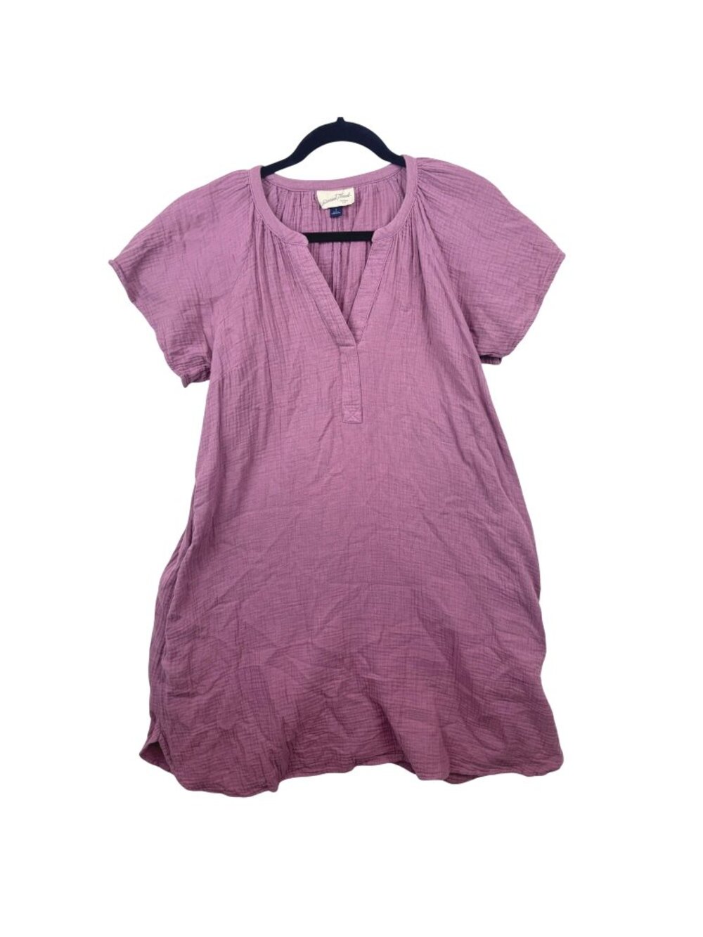 ✨3/$30  Universal Thread S Gauze Dress Purple Short Sleeve Relaxed 100% Cotton